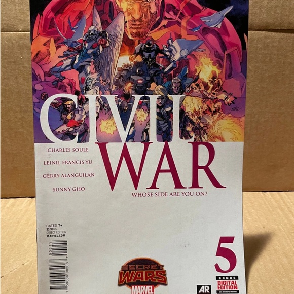 Marvel Civil War Comic Book Set Volumes 1-5 - White & Red Covers - Picture 6 of 6